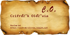 Czifrák Olívia névjegykártya